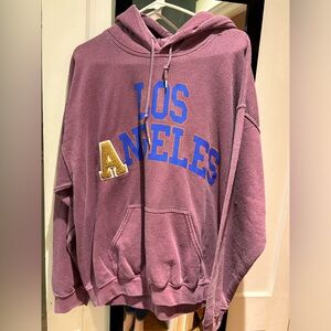 Los Angeles Burgundy Hoodie